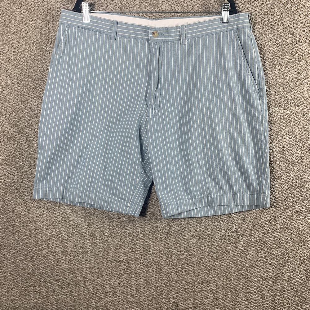 Polo Ralph Lauren Mens Prospect Shorts Size 40 Blue White Striped Chino‎ Pockets